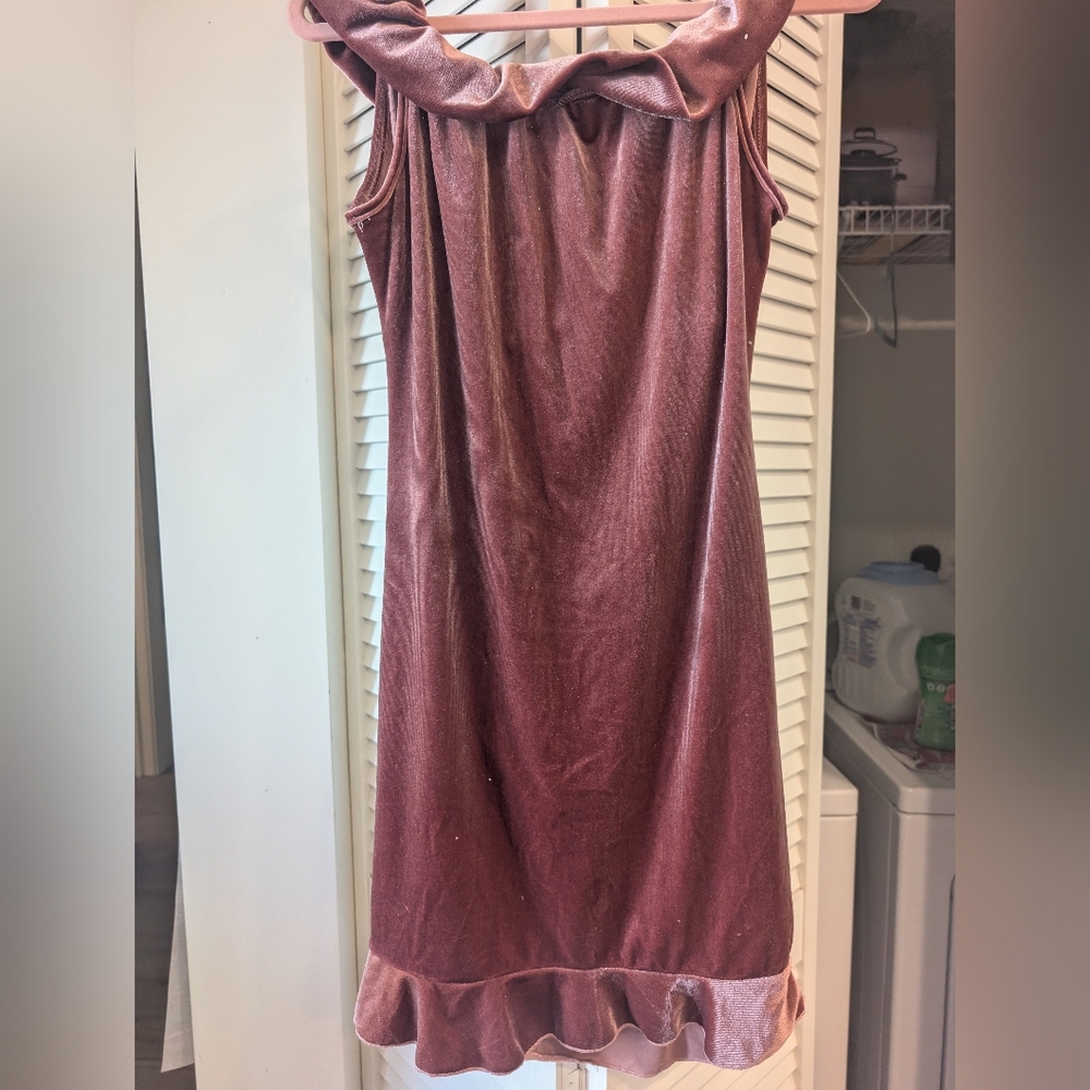 Shein‎ Elegant Pink Ruched Velvet Dress Size XL - Picture 4 of 11